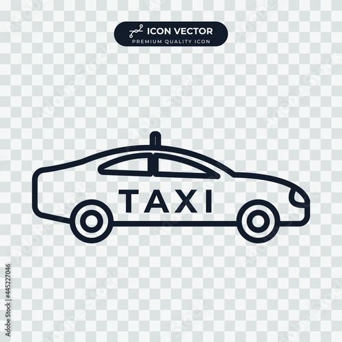 taxi transportation icon symbol template for graphic and web design collection logo vector illustration