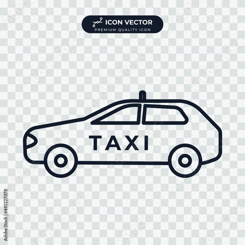 taxi transportation icon symbol template for graphic and web design collection logo vector illustration