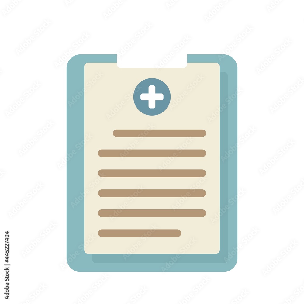 Medical cardboard icon flat isolated vector Medical cardboard icon flat isolated vector