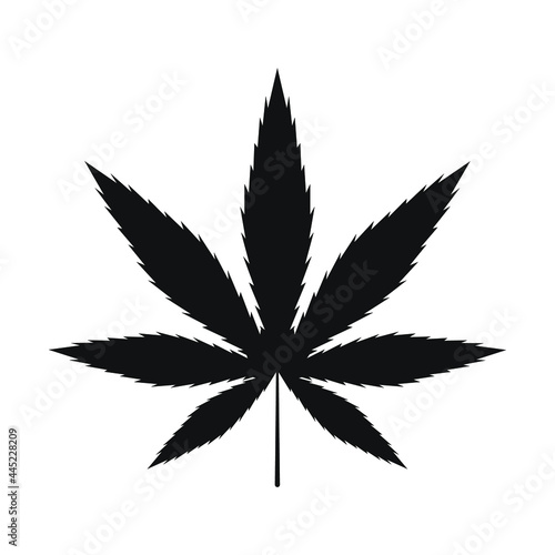 Cannabis leaf icon png vector isolated on white background