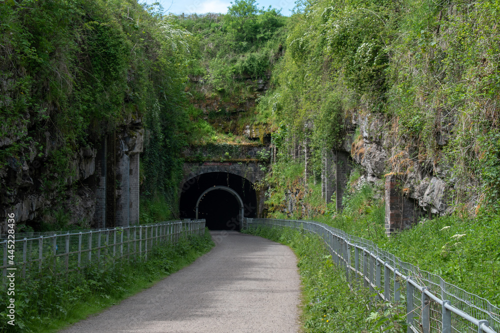 The entrance/opening of Monsal Head tunnel in Derbyshire. Now a walking route, it used to transport trains under the mountains between Derby and Manchester in the Peak District