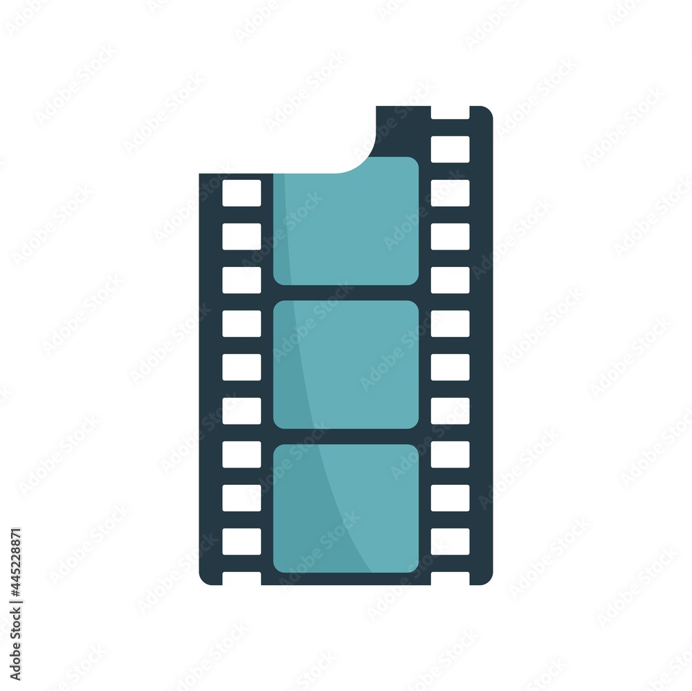 Film icon flat isolated vector Film icon flat isolated vector