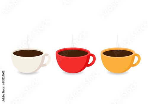 Coffee cup vector on white background. wallpaper. logo design.