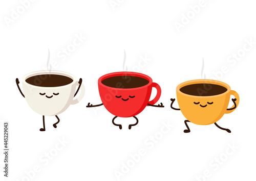 Coffee cup vector. Coffee cup logo design. white coffee cup.