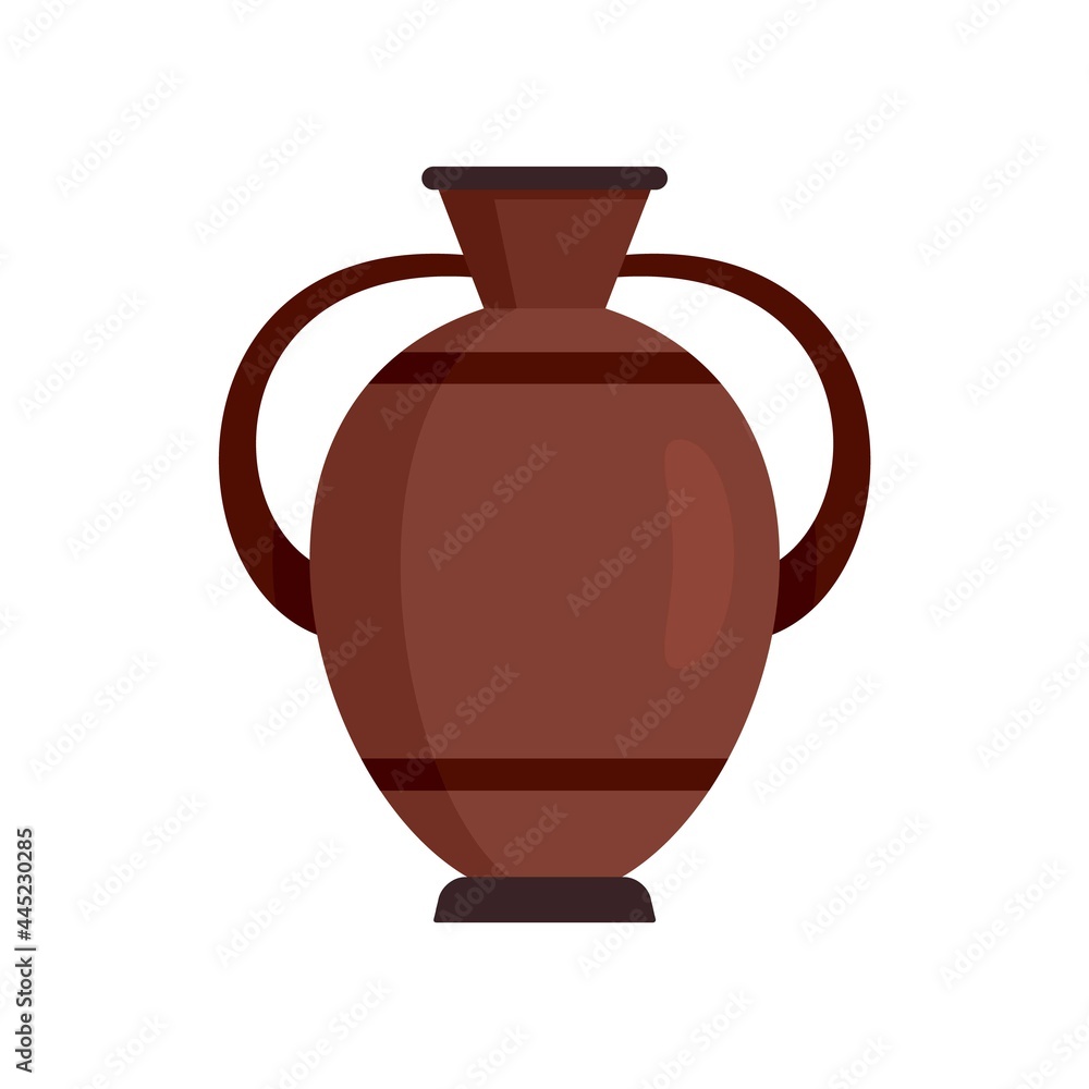 Greek water jug icon flat isolated vector