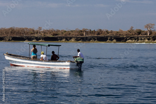 boat turism in the ocean photo