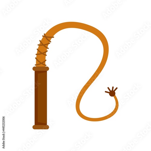 Whip icon flat isolated vector