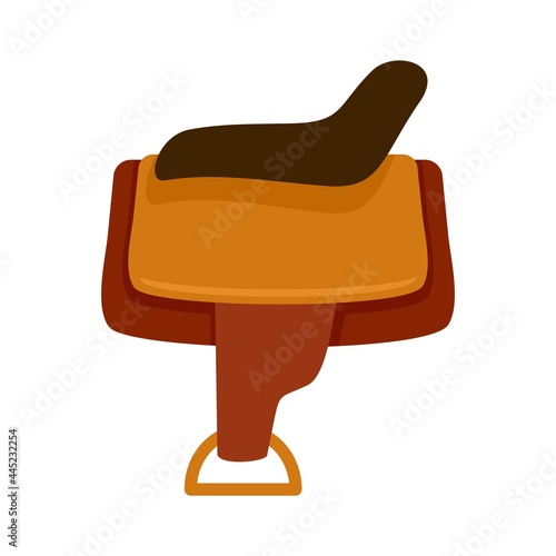Horse saddle icon flat isolated vector