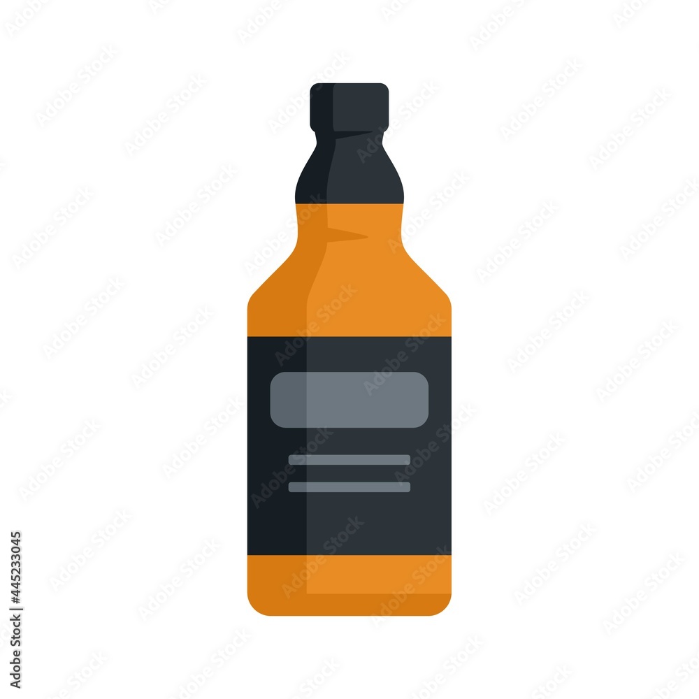 Whiskey bottle icon flat isolated vector Whiskey bottle icon flat isolated vector