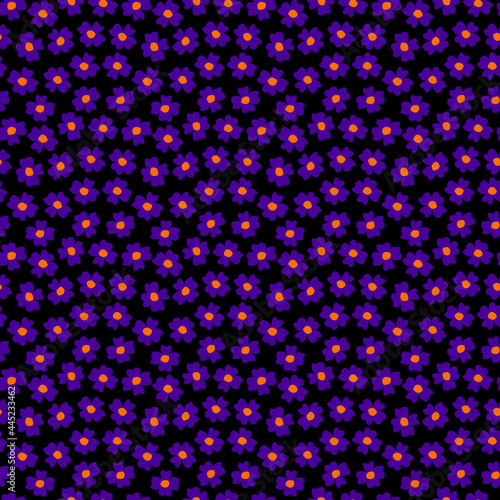 Flower romantic seamless pattern, ditsy print, vector