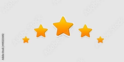 Five Star Product Quality Rating With Reflection