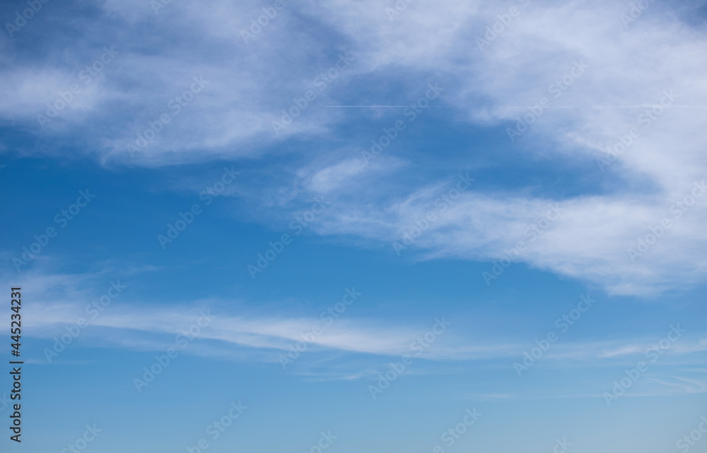 Background. Blue sky with air clouds.