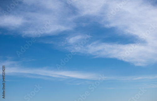 Fototapeta Naklejka Na Ścianę i Meble -  Background. Blue sky with air clouds.