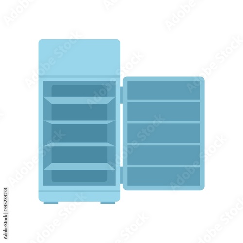 Open fridge icon flat isolated vector