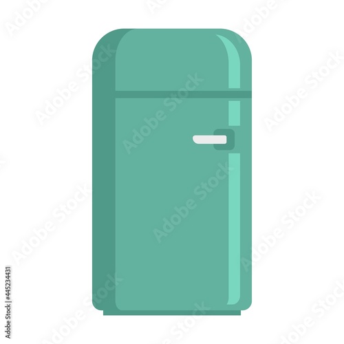 Old fridge icon flat isolated vector