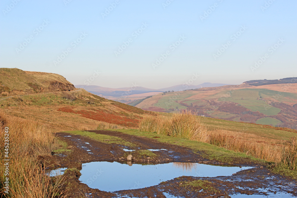 Hills of the Brecon Beacons in Wales	