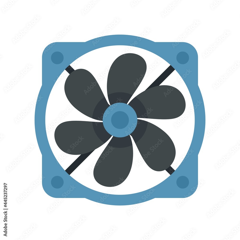 Computer fan icon flat isolated vector Computer fan icon flat isolated vector