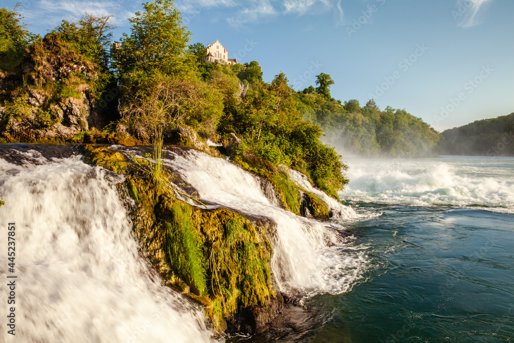 Fototapeta premium Rheinefall Landscape one of the largest waterfalls in Europe