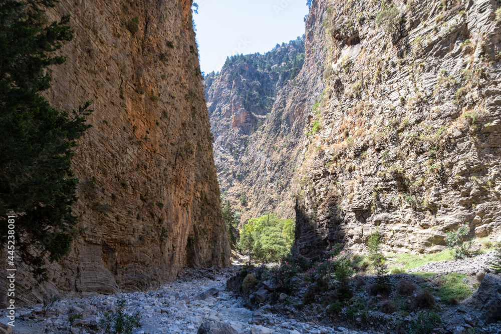 Obraz premium The Samaria Gorge on the Greek island of Crete