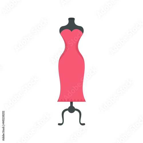 Store dress mannequin icon flat isolated vector