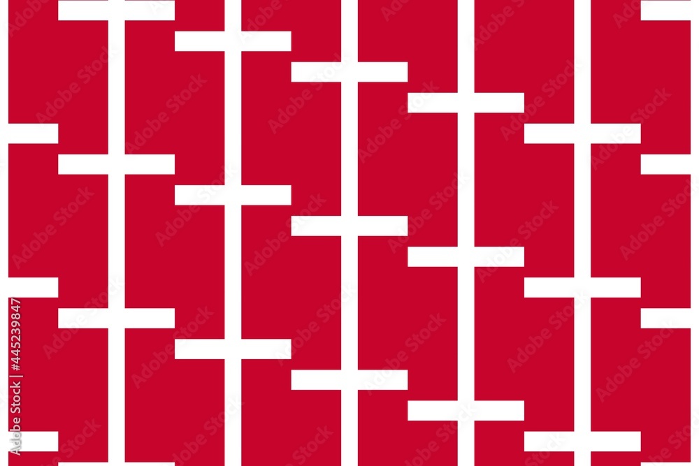 Simple geometric pattern in the colors of the national flag of Denmark