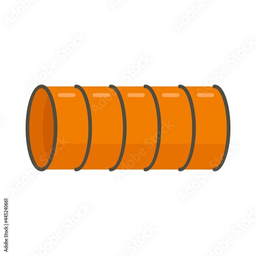 Dog training pipe icon flat isolated vector