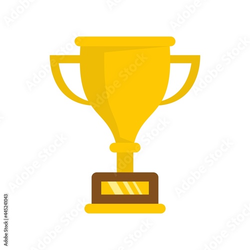 Dog gold cup icon flat isolated vector