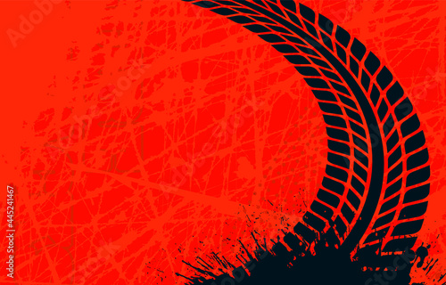 Red tire mark background design