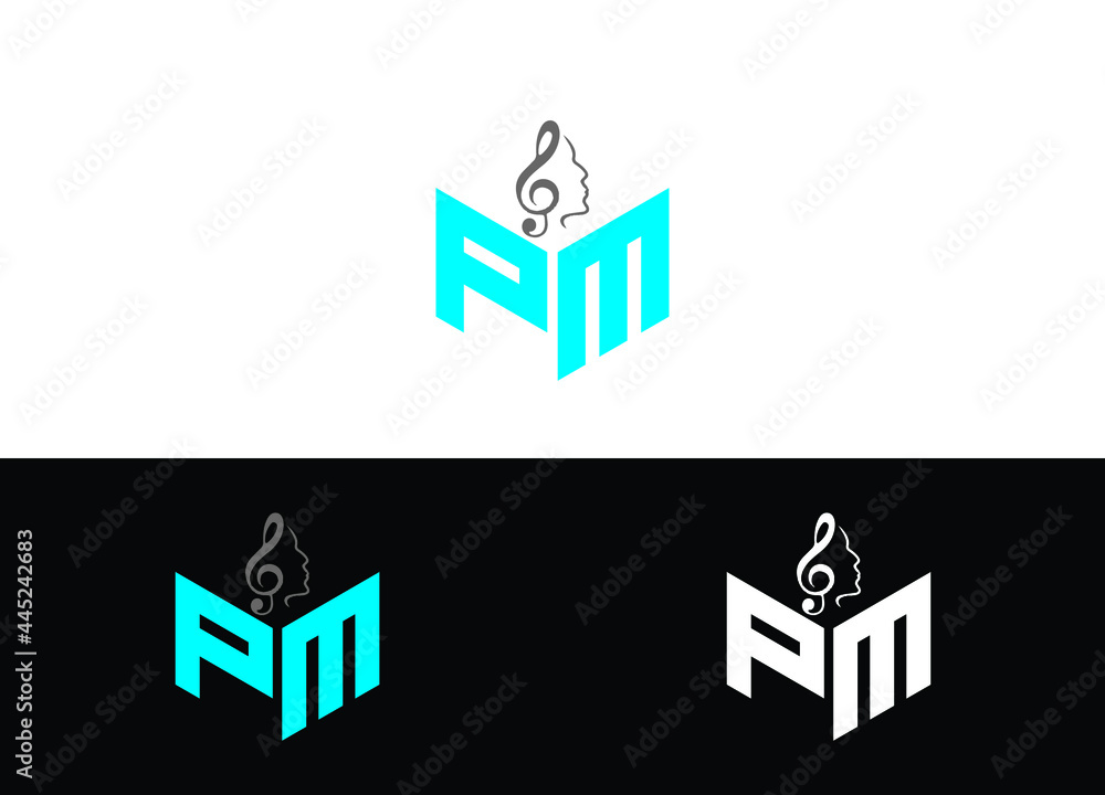 Music Logo or Icon Design Vector Image Template