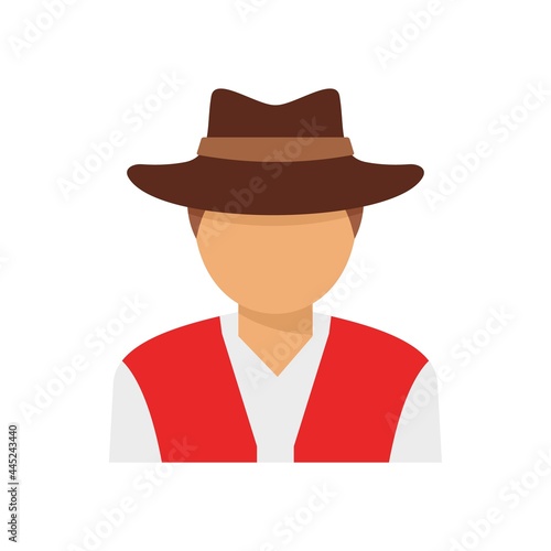 Swiss man icon flat isolated vector photo