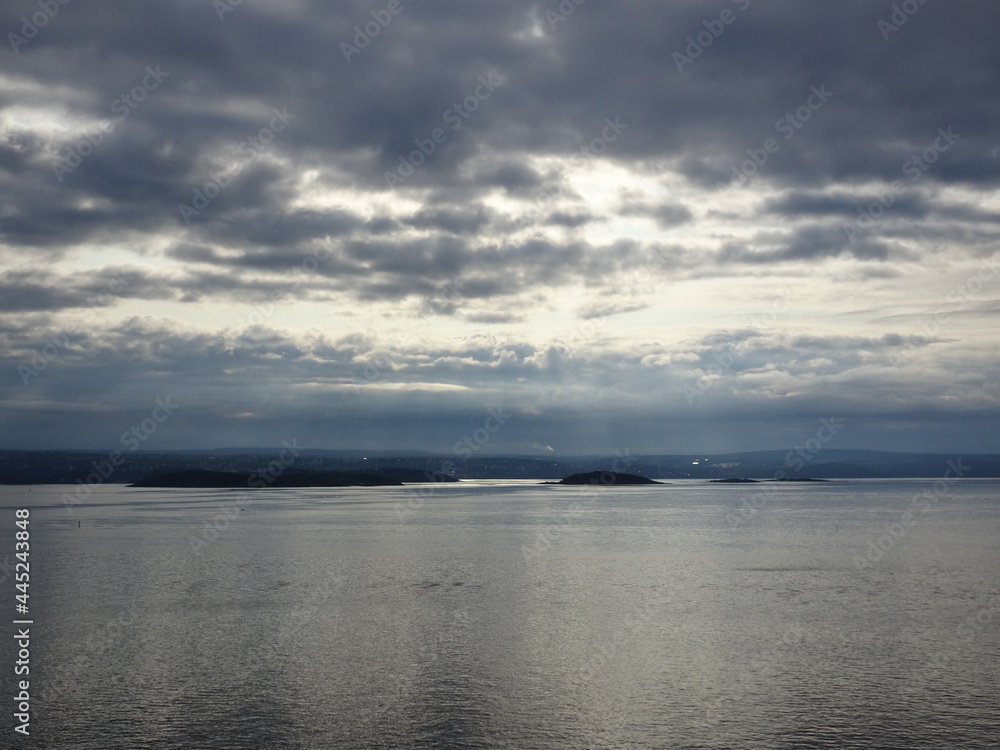 Oslo Norway coastline with sunrise Oslo Norway coastline with sunrise