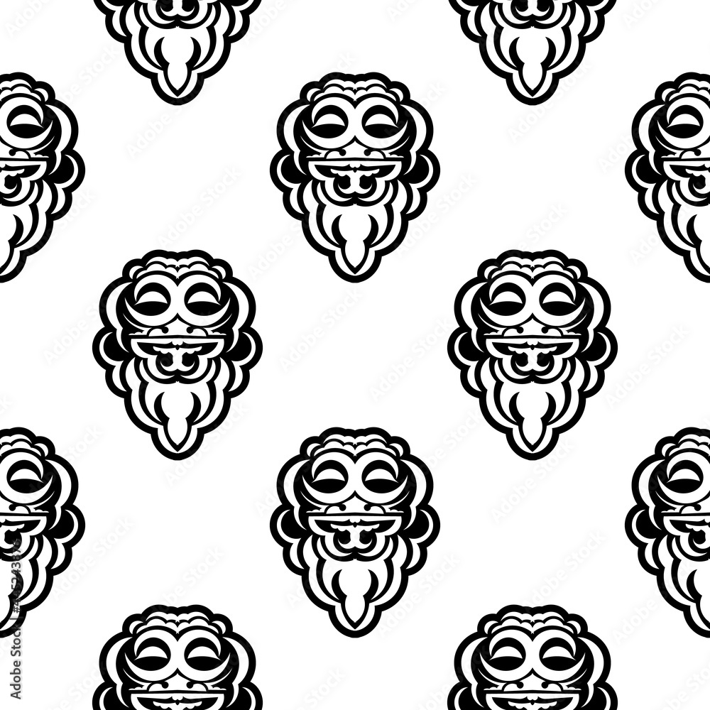 Seamless pattern with pollenesia masks. Vector illustration. Seamless pattern with pollenesia masks. Vector illustration.
