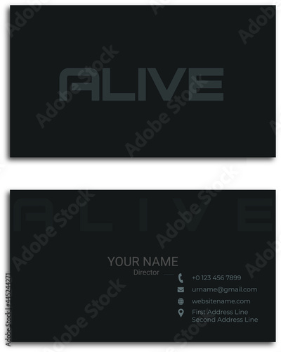 Black business card