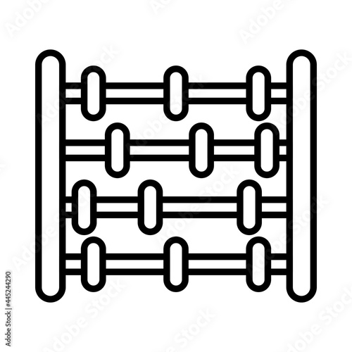 Abacus Vestor Line Icon Design