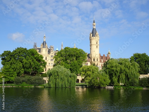 Schwerin Castle Germany outside with lake