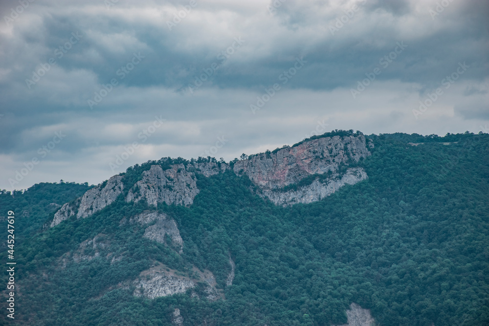 Fototapeta premium dark clouds over the mountains