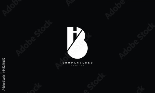 HB BH H AND B Abstract initial monogram letter alphabet logo design