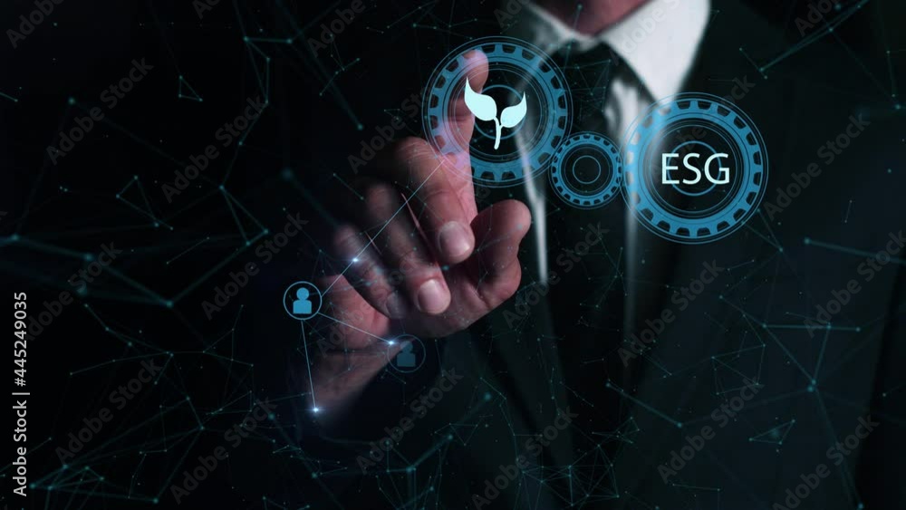 Video „esg people interaction concept. Business investments of the