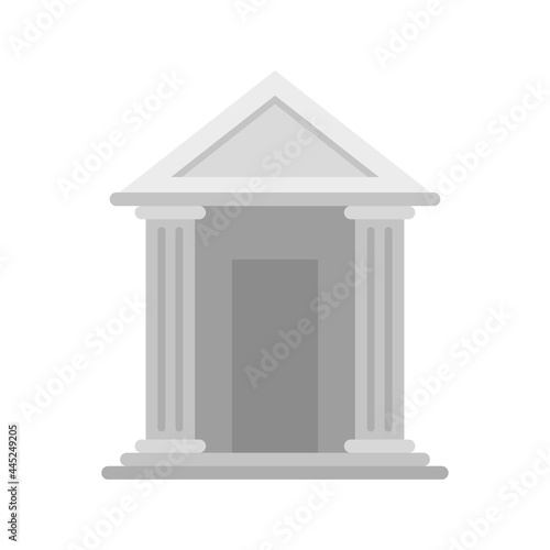 Judge building icon flat isolated vector