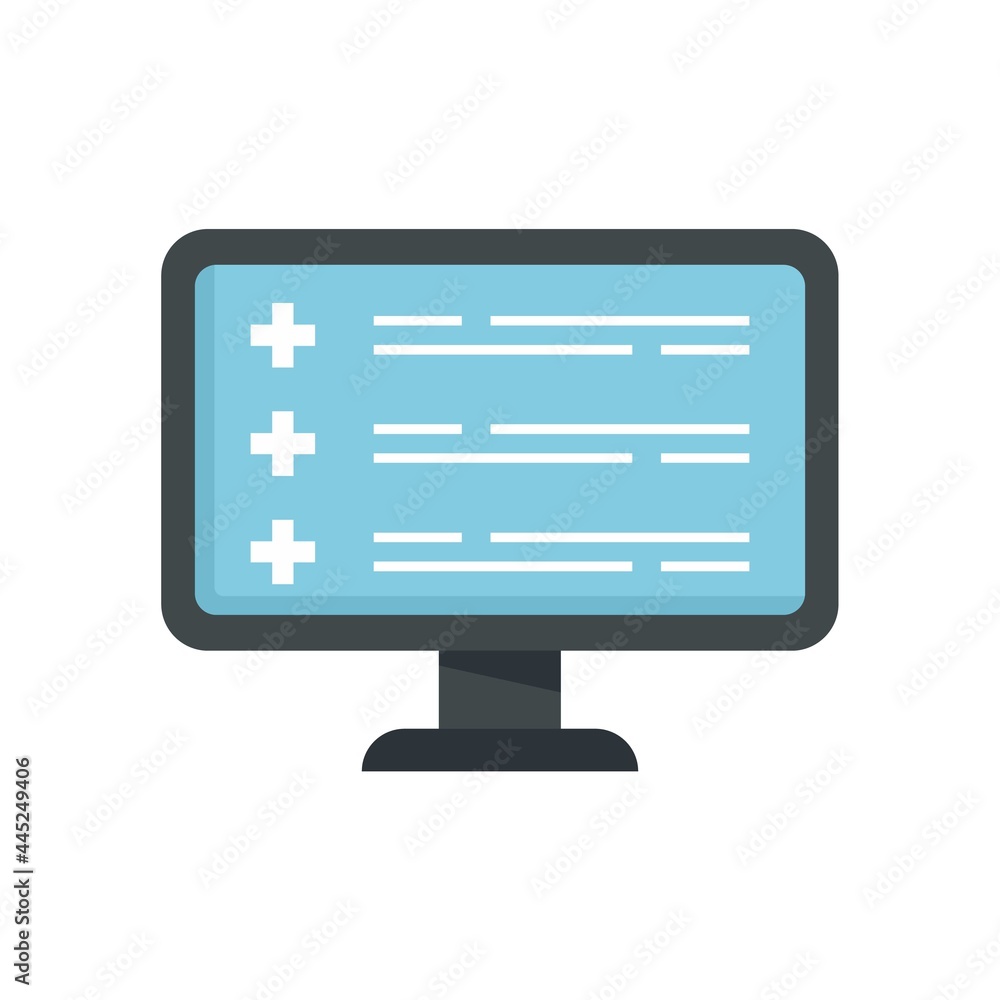 Online pharmacist icon flat isolated vector Online pharmacist icon flat isolated vector