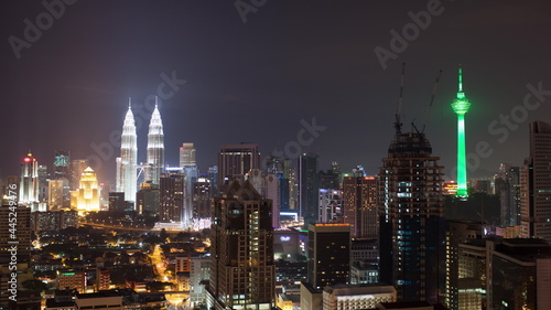 Timelapse of night Kuala Lumpur  Malaysia