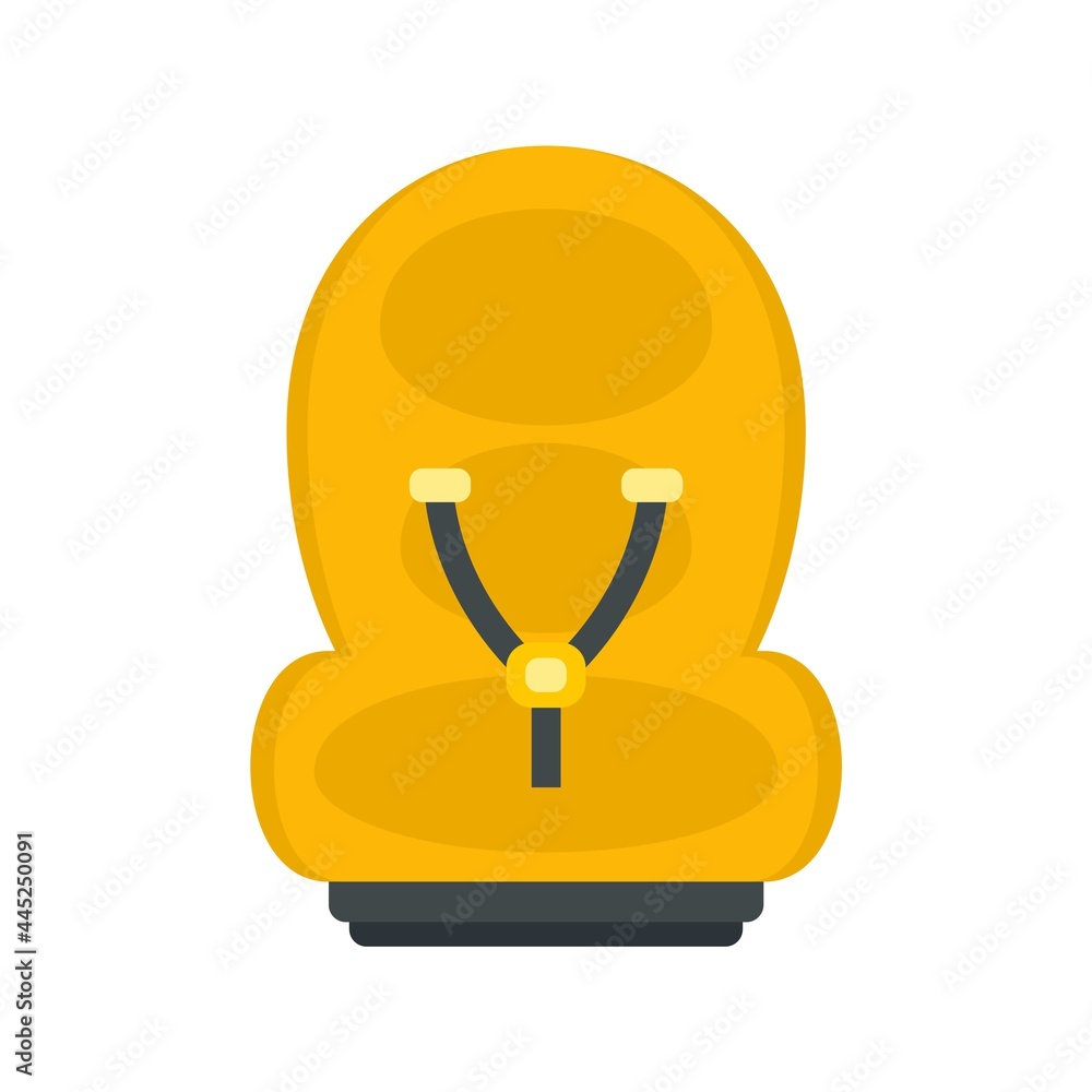Fototapeta premium Toddler car seat icon flat isolated vector