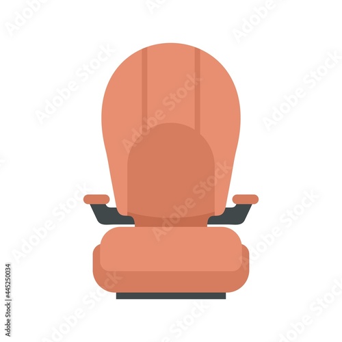 Isofix kid car seat icon flat isolated vector