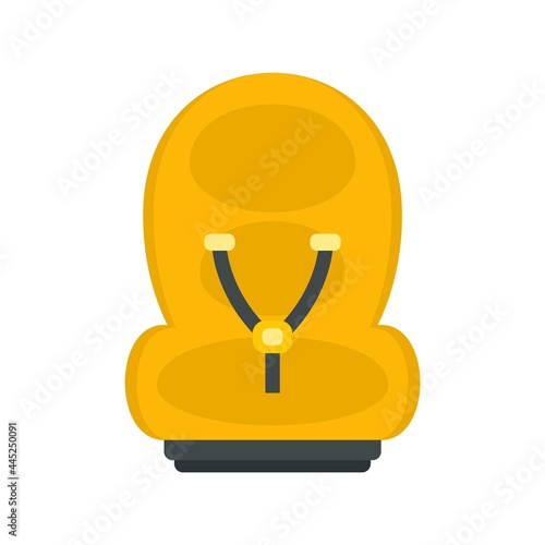 Toddler car seat icon flat isolated vector