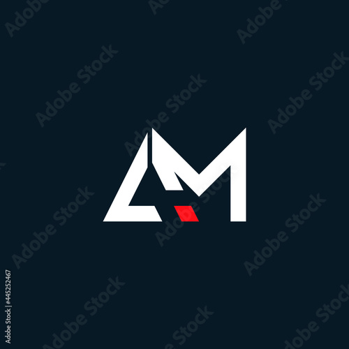 Creative Modern AM Letters Logo icon vector Design