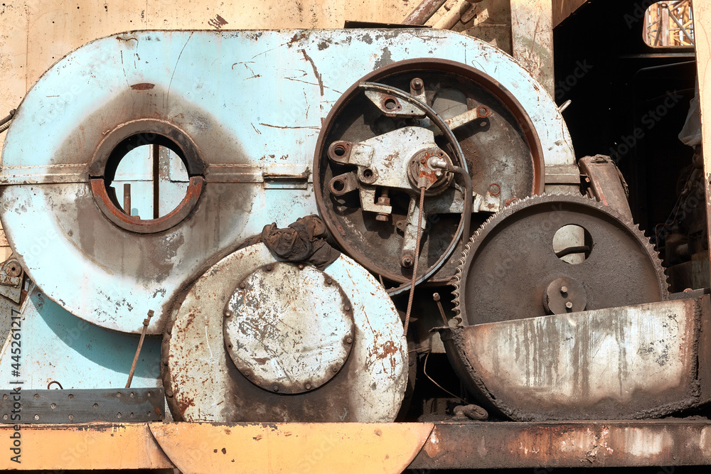 close-up of the lifting mechanism of a car crane close-up of the lifting mechanism of a car crane