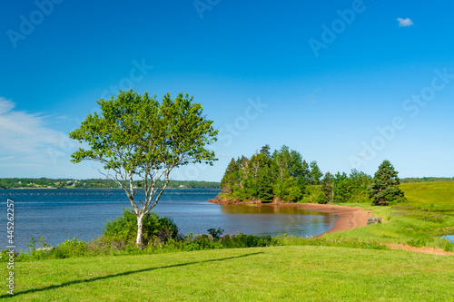 Waterfront along the Georgetown Harbour in the town of Georgetown  Prince Edward Island  Canada.