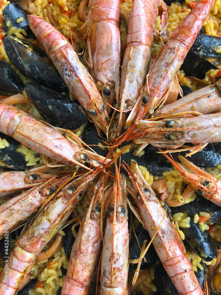 spanish paella with seafood spanish paella with seafood
