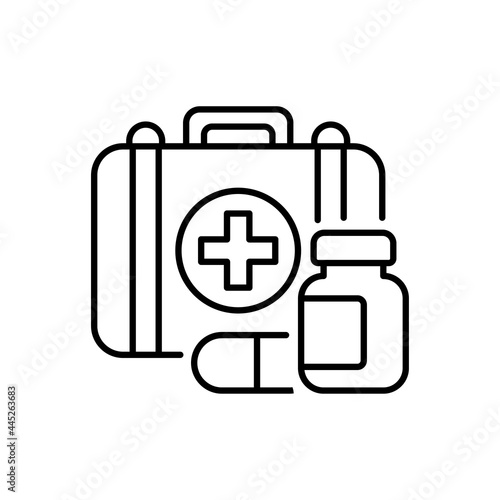 Healthcare Vector outline icon style illustration. EPS 10 file
