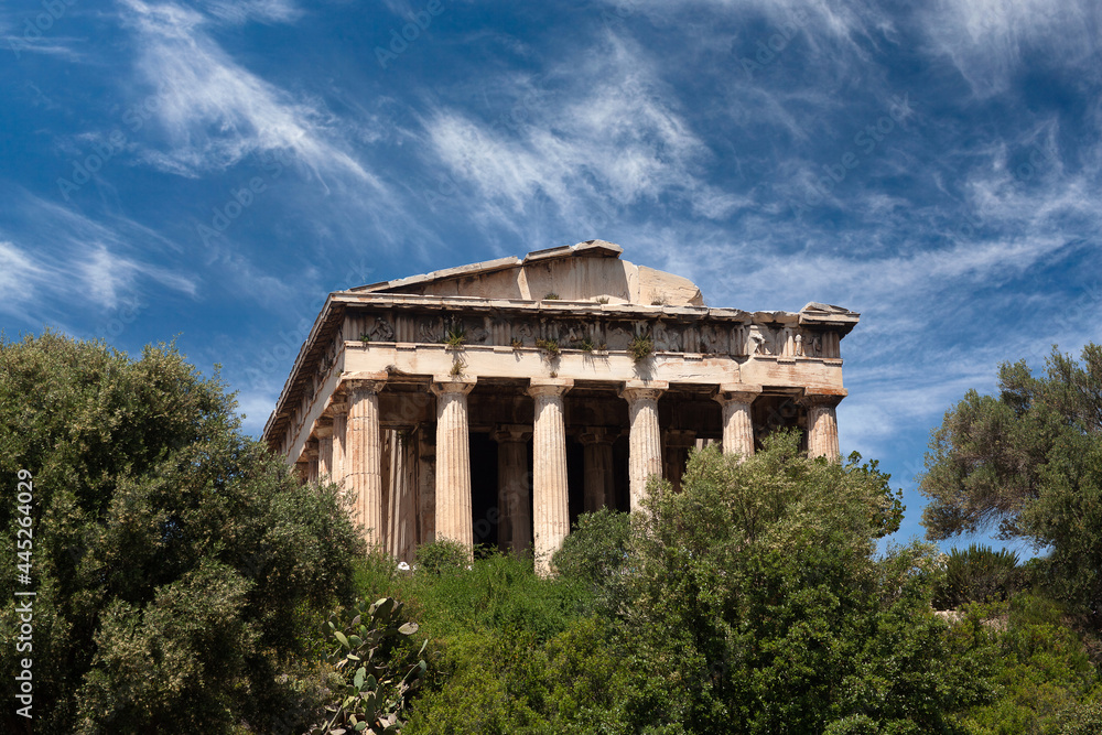 Ancient Agora in Athens, Greece - Temple of Hephaestus or Hephaisteion (also Hephesteum) or earlier as the Theseum